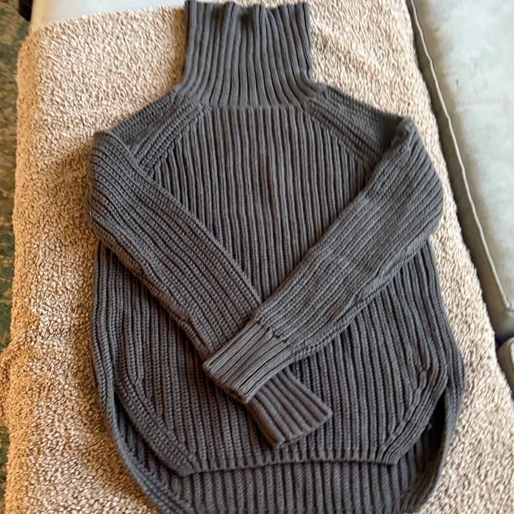 Alp N Rock Charcoal Ribbed Turtleneck Sweater